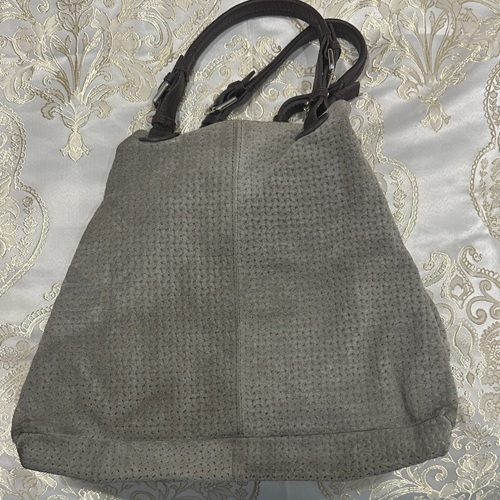 Elegant Gray Women's Handbag leather. Made in Italy